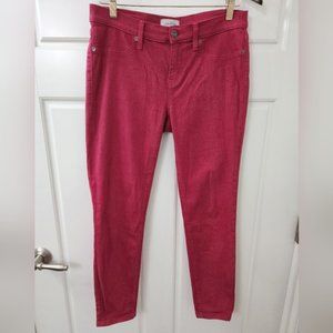 *Lila Ryan Women's Mid Rise Ankle Cropped Skinny Jeans in Sangria Size 29*